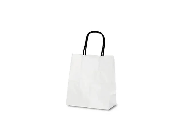 自動紐手提袋 T-1 白×黒