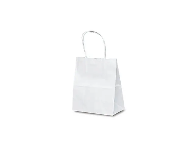 自動紐手提袋 T-1 白×白