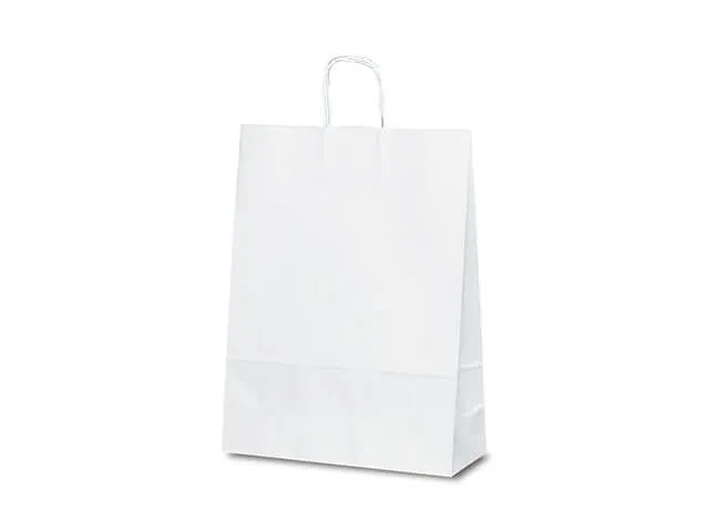 自動紐手提袋 T-12 白×白
