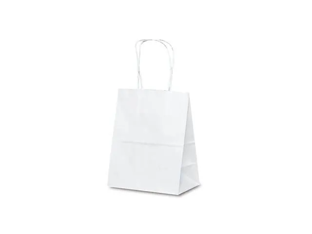 自動紐手提袋 T-2 白×白