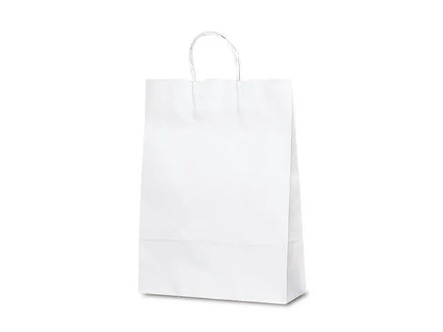 自動紐手提袋 T-8 白×白