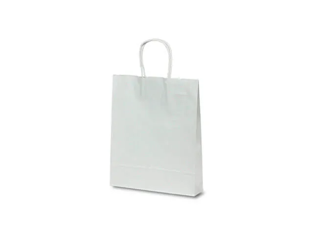 自動紐手提袋 T-A4 白×白