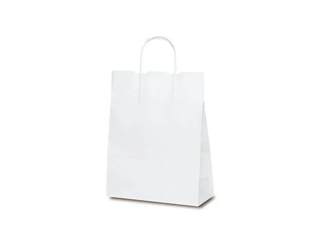自動紐手提袋 T-X 白×白