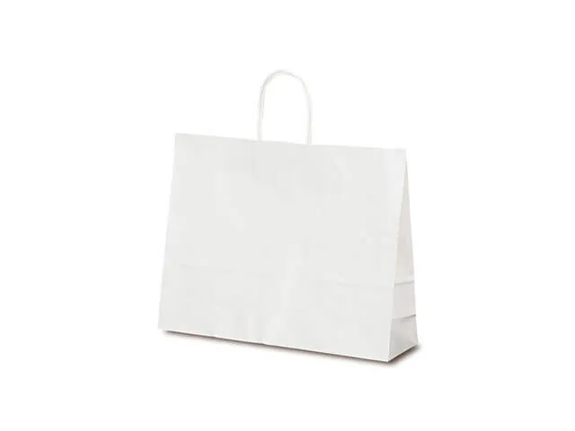自動紐手提袋 T-Y 白×白